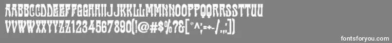 Шрифт Cabac – белые шрифты на сером фоне