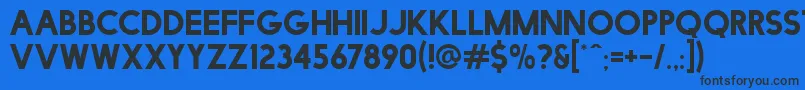 FacileSans Font – Black Fonts on Blue Background