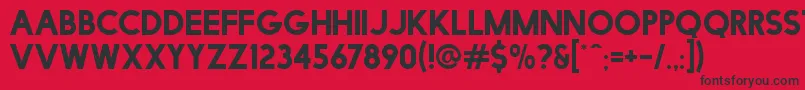 FacileSans Font – Black Fonts on Red Background