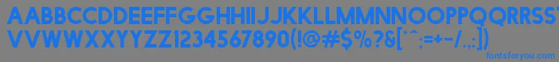 FacileSans Font – Blue Fonts on Gray Background