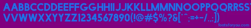 FacileSans Font – Blue Fonts on Purple Background