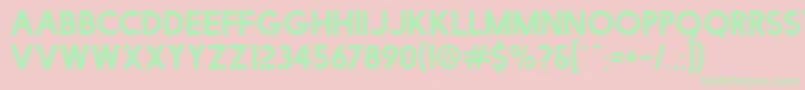 FacileSans Font – Green Fonts on Pink Background