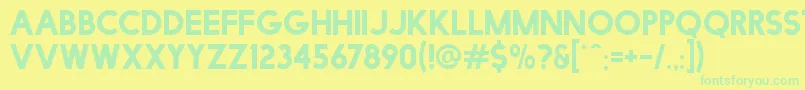 FacileSans Font – Green Fonts on Yellow Background