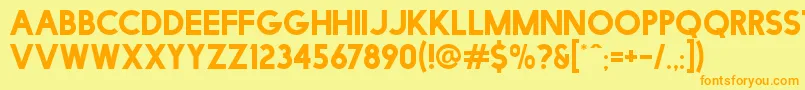 FacileSans Font – Orange Fonts on Yellow Background