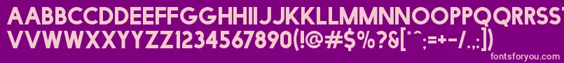 FacileSans Font – Pink Fonts on Purple Background