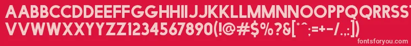 FacileSans Font – Pink Fonts on Red Background