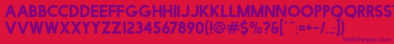 FacileSans Font – Purple Fonts on Red Background