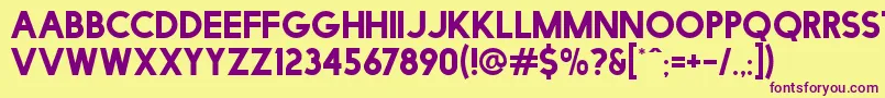 FacileSans Font – Purple Fonts on Yellow Background