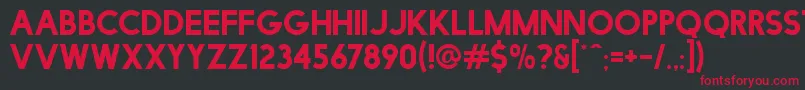 FacileSans Font – Red Fonts on Black Background