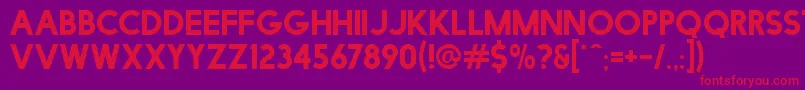 FacileSans Font – Red Fonts on Purple Background
