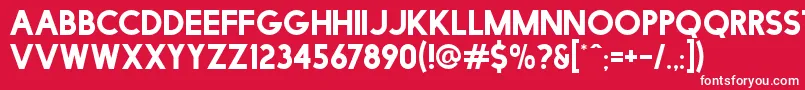 フォントFacileSans – 赤い背景に白い文字