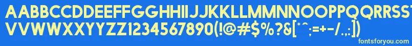 FacileSans Font – Yellow Fonts on Blue Background