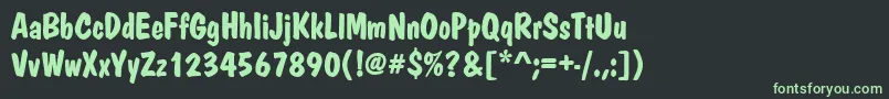 Joan Font – Green Fonts on Black Background