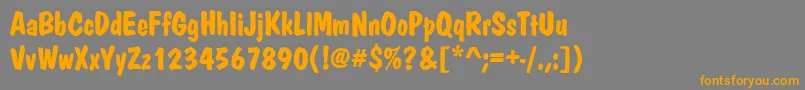 Joan Font – Orange Fonts on Gray Background
