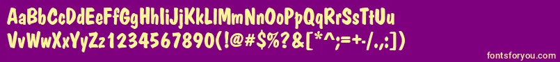 Joan Font – Yellow Fonts on Purple Background