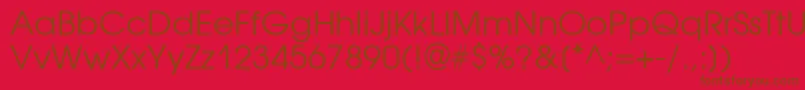 Avantgardegothicett Font – Brown Fonts on Red Background