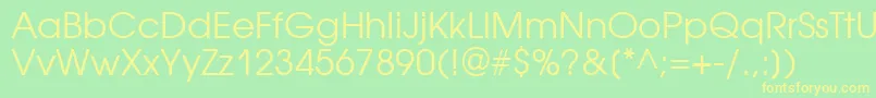 Avantgardegothicett Font – Yellow Fonts on Green Background