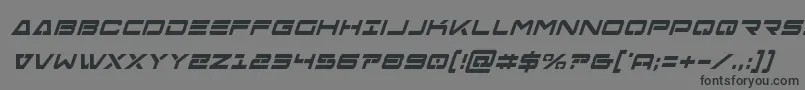 フォントFreeagentboldcondital – 黒い文字の灰色の背景