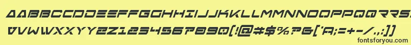 Freeagentboldcondital Font – Black Fonts on Yellow Background