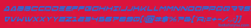Freeagentboldcondital Font – Blue Fonts on Red Background