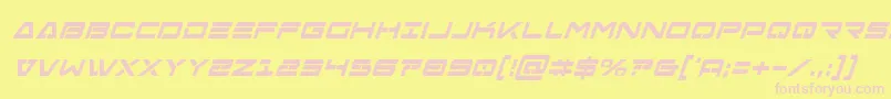 Freeagentboldcondital-Schriftart – Rosa Schriften auf gelbem Hintergrund