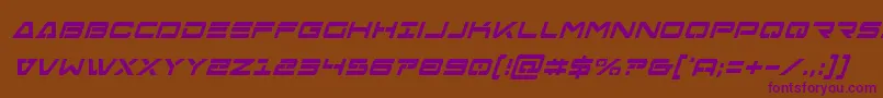 Freeagentboldcondital Font – Purple Fonts on Brown Background