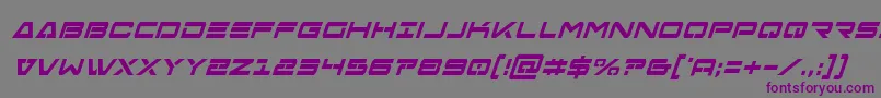 Freeagentboldcondital-Schriftart – Violette Schriften auf grauem Hintergrund