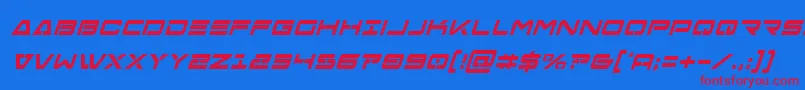 Freeagentboldcondital Font – Red Fonts on Blue Background