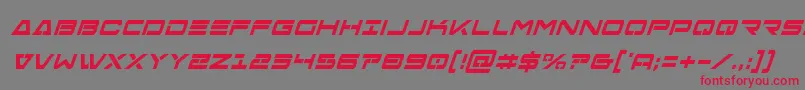 Freeagentboldcondital Font – Red Fonts on Gray Background