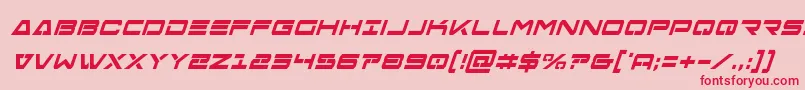 フォントFreeagentboldcondital – ピンクの背景に赤い文字