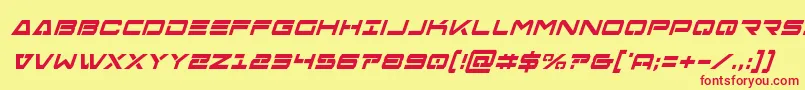 Freeagentboldcondital Font – Red Fonts on Yellow Background
