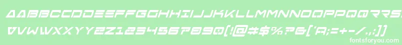 Freeagentboldcondital Font – White Fonts on Green Background