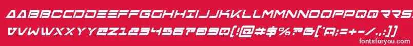 Freeagentboldcondital Font – White Fonts on Red Background