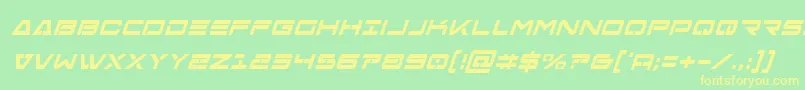 Freeagentboldcondital Font – Yellow Fonts on Green Background