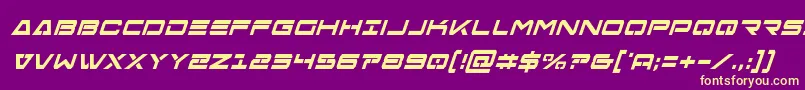 Freeagentboldcondital Font – Yellow Fonts on Purple Background