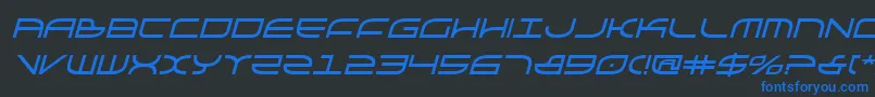 Galgabi Font – Blue Fonts on Black Background