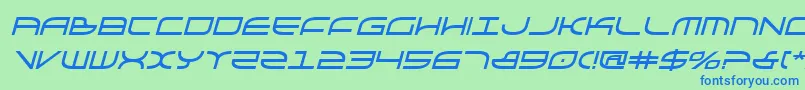 Galgabi Font – Blue Fonts on Green Background