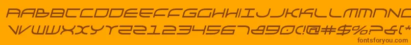 Galgabi-Schriftart – Braune Schriften auf orangefarbenem Hintergrund
