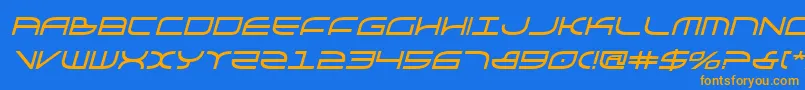 More about Galgabi Font Galgabi Font – Orange Fonts on Blue Background