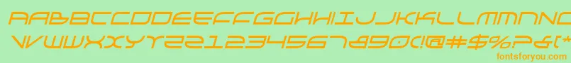 Galgabi Font – Orange Fonts on Green Background