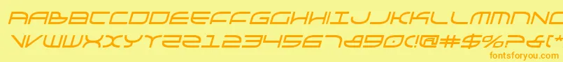 Galgabi Font – Orange Fonts on Yellow Background