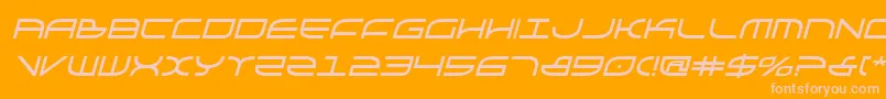 Galgabi Font – Pink Fonts on Orange Background