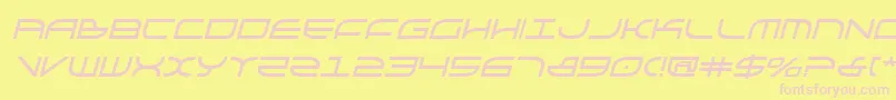 Galgabi Font – Pink Fonts on Yellow Background