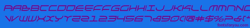 Galgabi Font – Purple Fonts on Blue Background