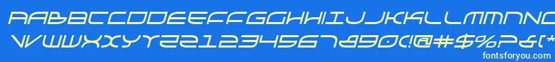 Galgabi Font – Yellow Fonts on Blue Background