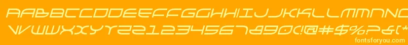 Шрифт Galgabi – жёлтые шрифты на оранжевом фоне