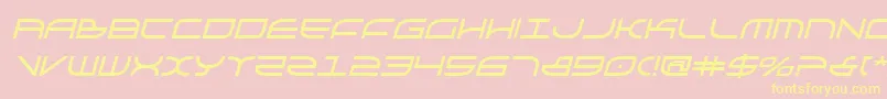 Galgabi-Schriftart – Gelbe Schriften auf rosa Hintergrund