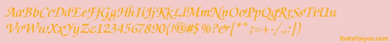 InvitationRegular Font – Orange Fonts on Pink Background