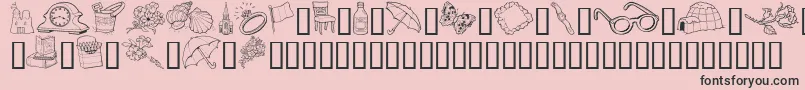 GeGrabBagI Font – Black Fonts on Pink Background