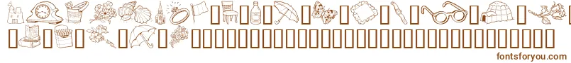 GeGrabBagI Font – Brown Fonts on White Background